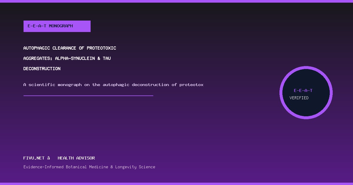 Autophagic Clearance of Proteotoxic Aggregates: Alpha-Synuclein & Tau Deconstruction