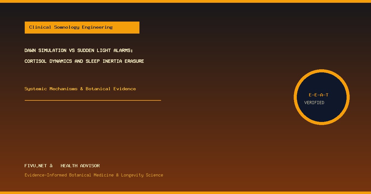 Dawn Simulation vs Sudden Light Alarms: Cortisol Dynamics and Sleep Inertia Erasure
