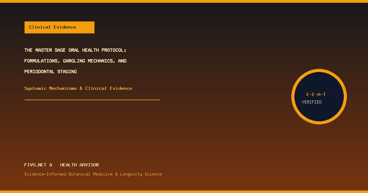 The Master Sage Oral Health Protocol: Formulations, Gargling Mechanics, and Periodontal Staging