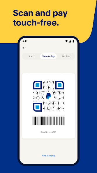 PayPal app pay touch-free.