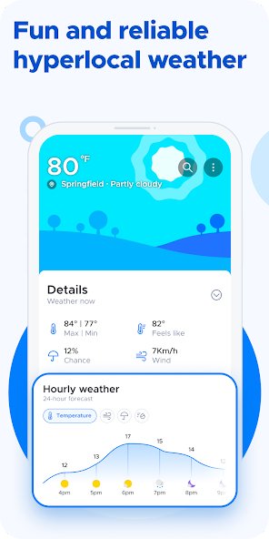 Overdrop app hyperlocal weather forecast.