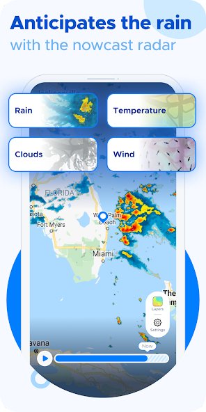 Overdrop Nowcast radar predicts rain.