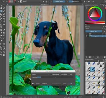 Krita, our pick for the best free photo editing app for artists and illustrators