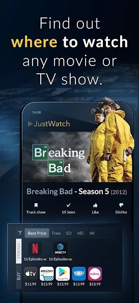 JustWatch app where to watch.