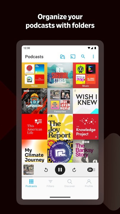 Viewing all your podcasts.