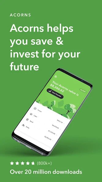 Acorns save and invest.