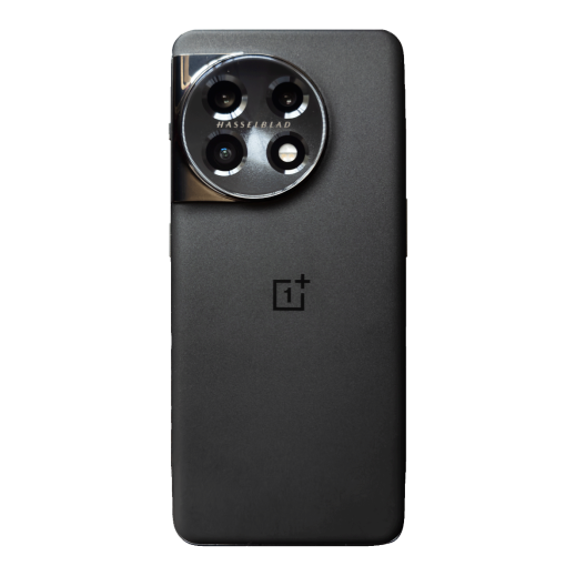 oneplus11 device in black transparent background showing only back side 