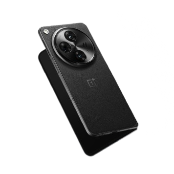 OnePlus Open in black half open floating 