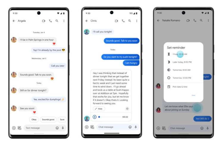 Google Messages Interface