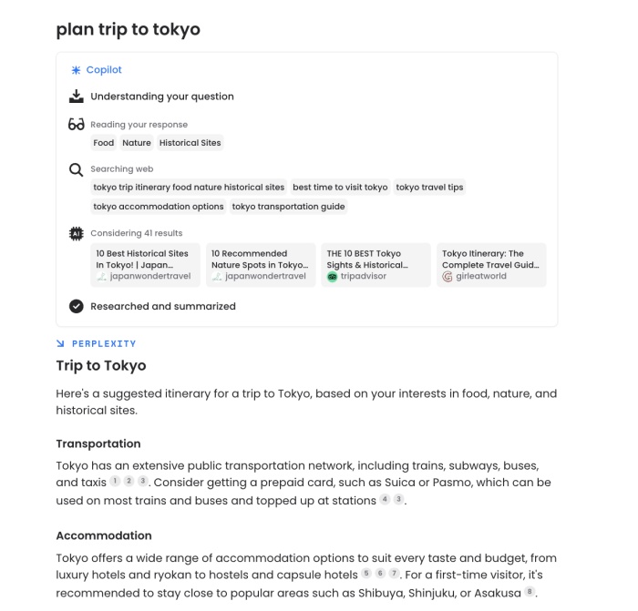 trip to tokyo perplexity ai 