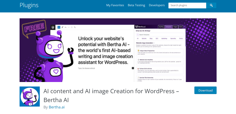 bertha ai wordpress plugin